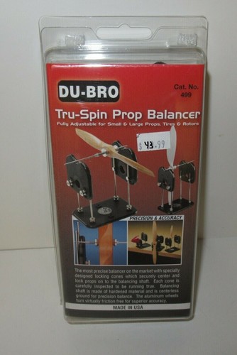 DU-BRO Tru-Spin Prop Balancer (Adjustable for sm. & lg. props,Tires,Rotors) #499 - 第 1/1 張圖片