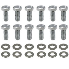 Chrome Gm Chevy Jeep Mopar 10 12 Bolt Differential Cover Bolt Kit 516 X 34