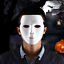 thumbnail 3 - Thick Blank Male The Phantom Dance Crew Group White Face Mask Costume (One Size)