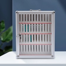 48 Slots Aluminum Alloy Clear Pocket Chart Cell Phones Storage Cabinet