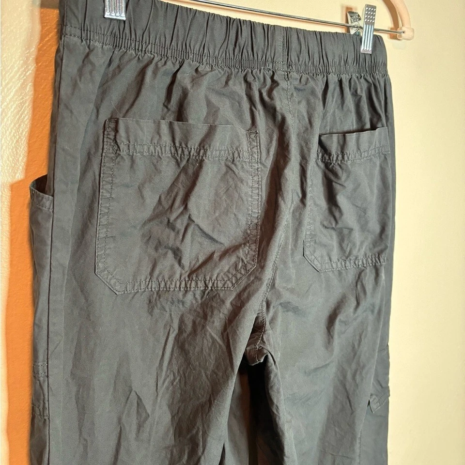 Aerie American Eagle Baggy Cargo Pant Skater Smoked Gray Drawstring Small - Image 3 of 4