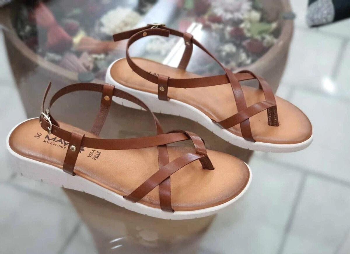 sandali in pelle donna