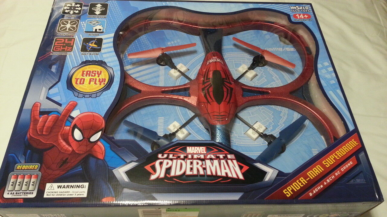 Spider-Man Super Drone 4.5 World Tech Toys 2.4Ghz Marvel-Channel RC Drone