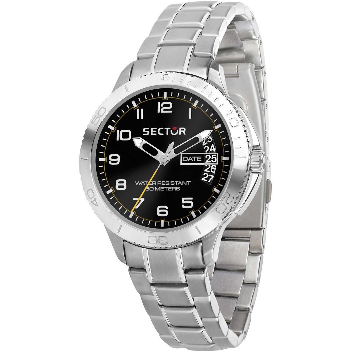 Sector Men's Watch Time Date 270 Steel 37 MM Dial Black