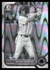 2022 Bowman Chrome Draft Austin Hendrick # Black & White RayWave Refractor Reds