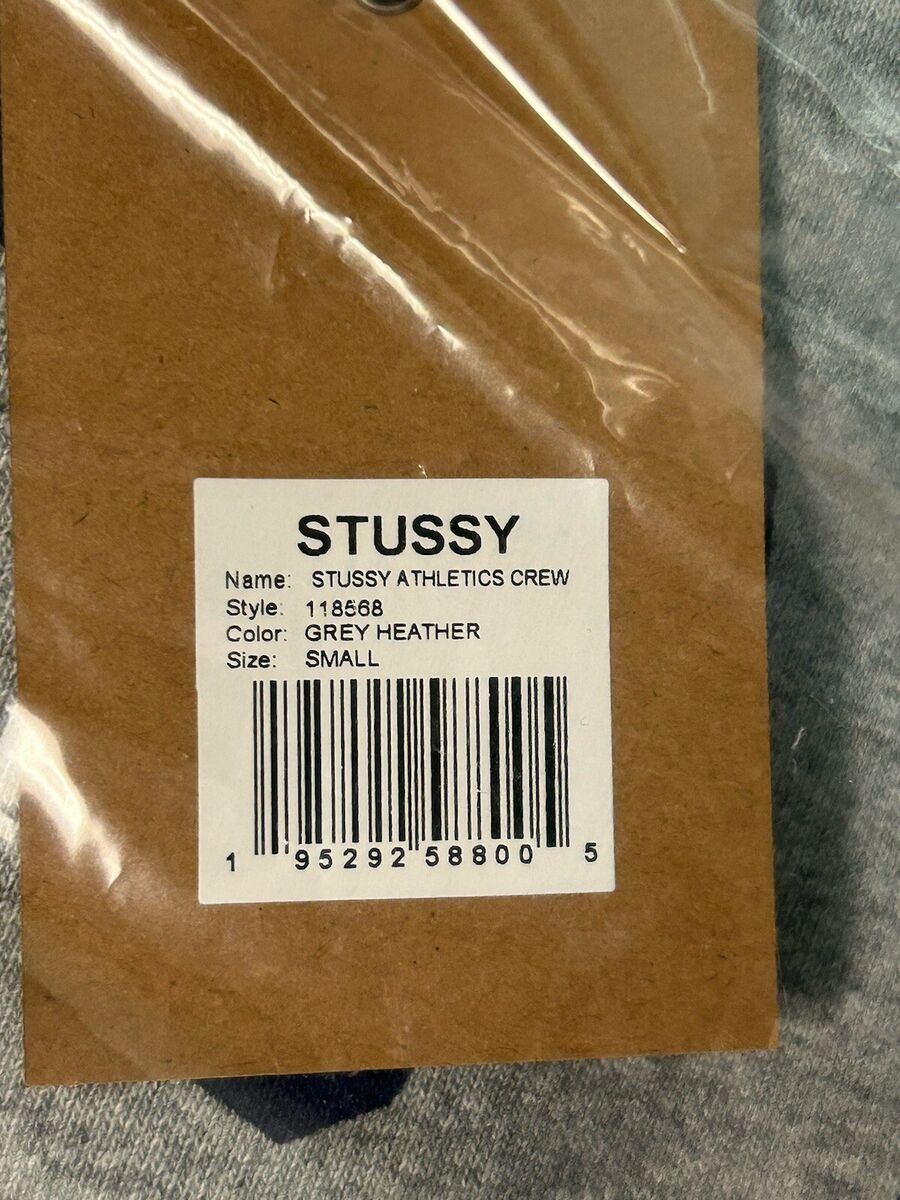 STÜSSY ATHLETICS CREW In GREY HEATHER Size S New | eBay STÜSSY ATHLETICS CREW In GREY HEATHER Size S New | eBay