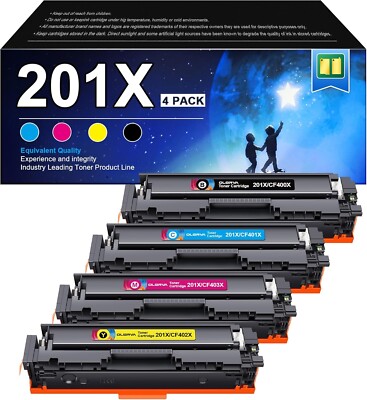 4PK Toner For HP 201X CF400X CF400A Color LaserJet Pro MFP M277dw M277 c6 M252dw