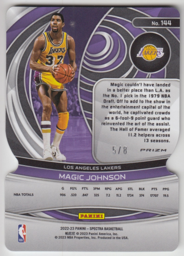 2022-23 Panini Spectra Lakers Magic Johnson #144 troquelado universal Prizm 5/8 SSP - Imagen 2 de 2