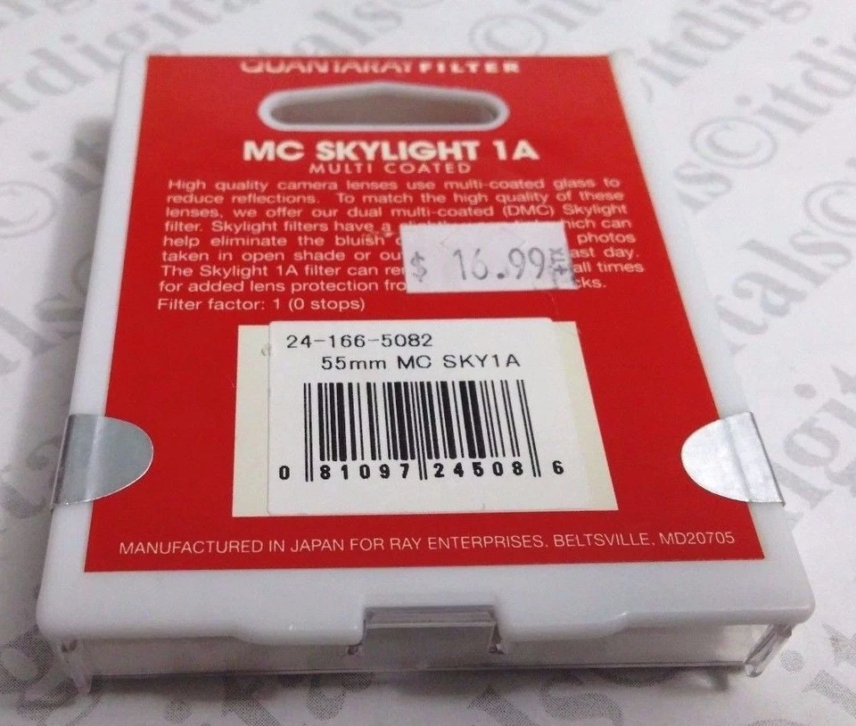 MC 55mm Skyligth 1A Glass Lens Filter 55 mm Japan Quantaray SL-1A Muti-Coated MC - Image 2 of 3