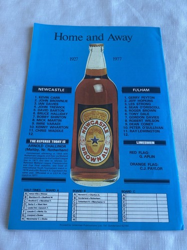 1981-82 Newcastle United v Fulham 2nd Round 1st Leg Football League Cup Program - Picture 2 of 3