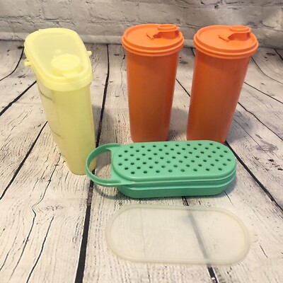 Vtg Lot Tupperware 1375 Cheese Grater Shredder 587 Beverage Buddy 262 Pitcher