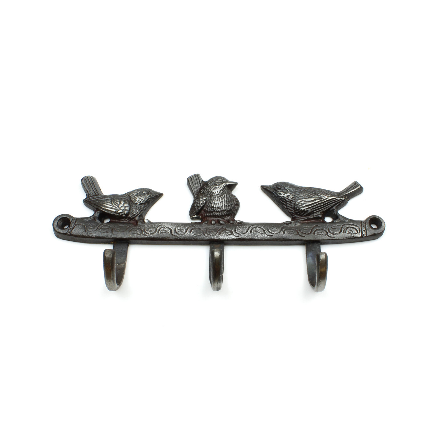 Oakcrafts - Antique Cast Iron Triple Bird Hooks
