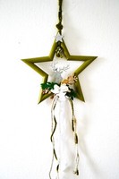 TüRkranz Stern 30 Cm Wandkranz GrüN Weiß Silber Wanddeko Weihnachten