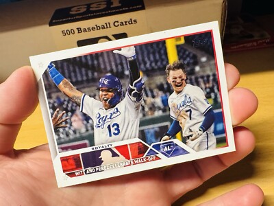 SALVADOR PEREZ BOBBY WITT JR. ROYALS 2023 TOPPS UPDATE VETERAN COMBOS #US36