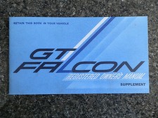 FORD FALCON XR GT ''SUPPLEMENTARY'' OWNERS MANUAL  '' RARE ''  