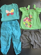 Girls 4T Lot Of 4 Pieces Short Capri T Shirts