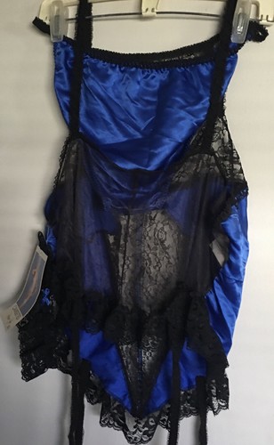 Seven til Midnight lingerie - New Tag Black/Blue negligee & matching Underwear - Picture 16 of 19