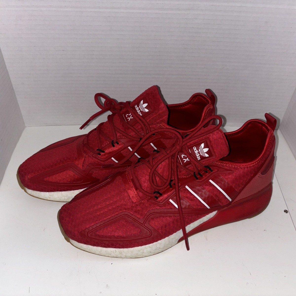 Ultra Adidas ZX 2K Boost Men's Shoes Scarlet-Cloud White