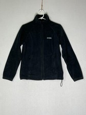 Columbia Sportswear Company Black Fleece Jacket Full Zip Up Womens Size Small