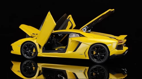 AUTOart 1/43 Alloy fully open car model Lamborghini Aventador LP700-4 Yellow - Picture 7 of 11