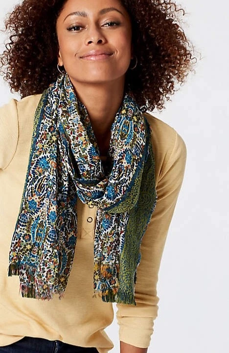 J. Jill - NEW Very Pretty Textured Tapestry Scarf - NWT(1E1/1E14)