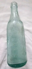 Antique Champion Bottling Works Bottle - Ironton, OH - 7.5oz - Aqua