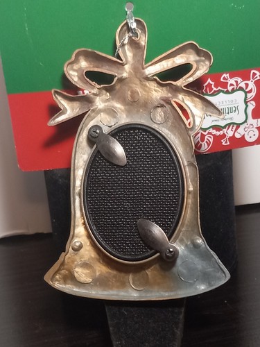 VINTAGE CHRISTMAS ORNAMENT BELL Enamel Metal Rhinestone Picture Frame Jewel RARE - Picture 16 of 23