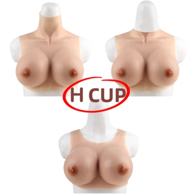 KnowU Realistic Silicone Fake Breast Form False Boob H Cup for Crossdresser - Image 1 of 4