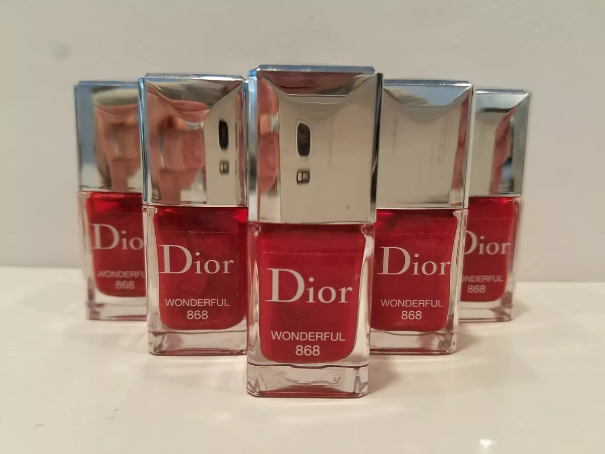 Dior Lot of 5 Nail Polish Full Size 868 Wonderful NWOB