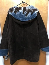 Vintage Arctic Circle Brown Suede Leather Fleece Lined Western Jacket Medium