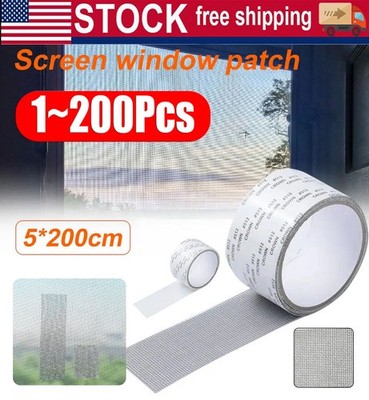 Screen Patch Repair Kit Window Repair Tape Fiberglass Covering Mesh Tool 5*200cm