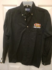 Raising CANE'S SMALL Button-Up Shirt  Logo Embroidery Long Sleeve