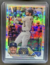 2023 Topps Chrome Logofractor Garrett Mitchell RC Rookie #110 Brewers