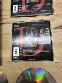 D (Panasonic 3DO, 1995) Horror Adventure DAMAGED BOX & CASE MINT DISCS