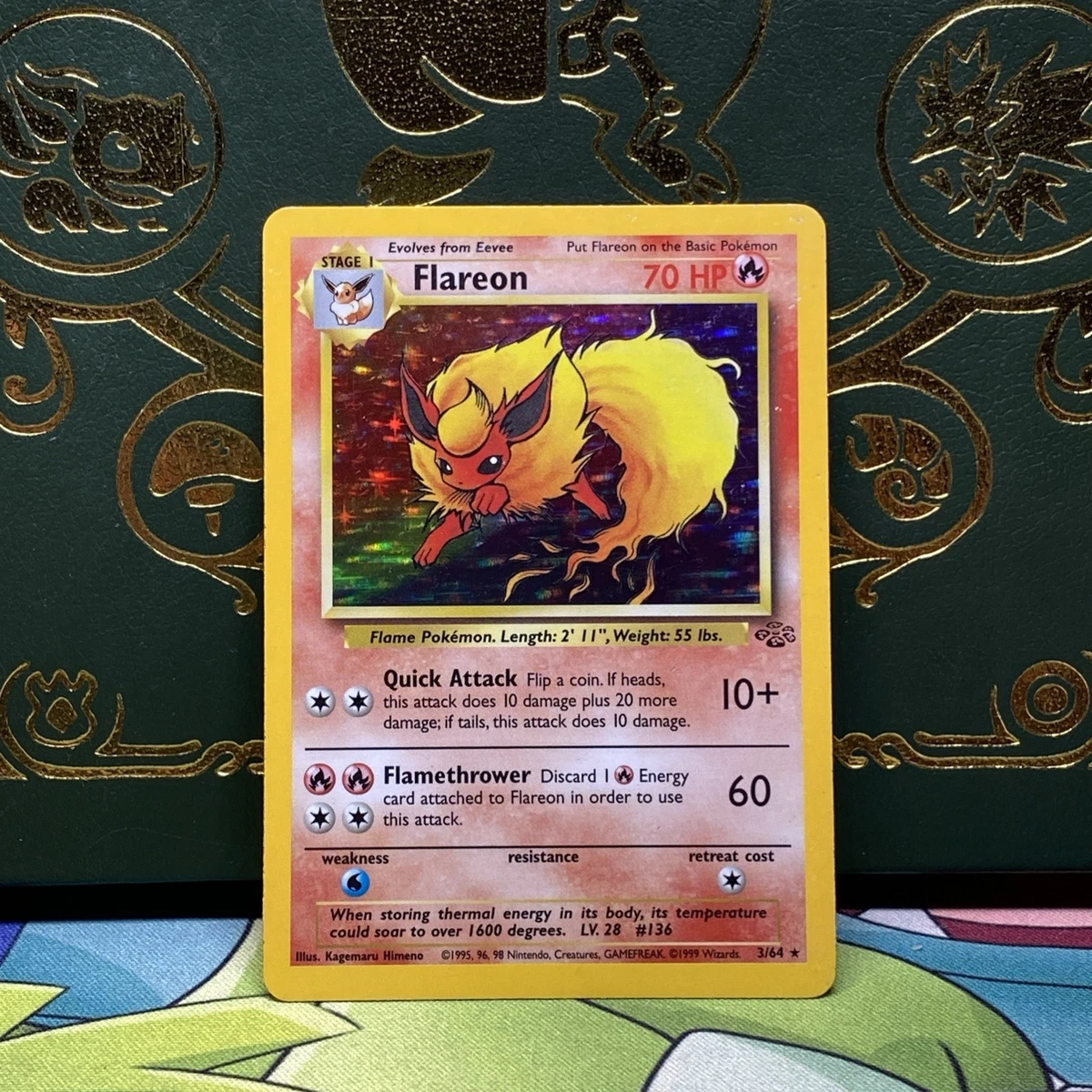 Flareon Pokémon TCG Jungle Individual Collectible Card Game Cards