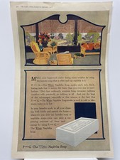 Jabón de nafta blanco P&G 1918 vintage original revista anuncio impreso hogar damas