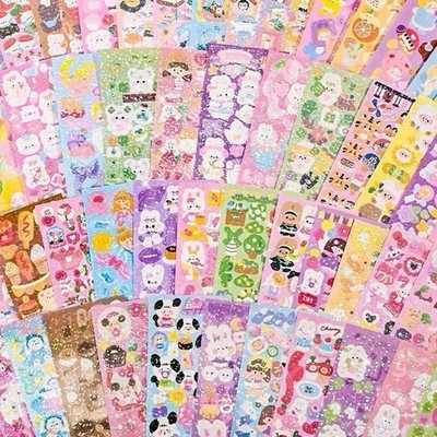 30Sheets Mixed Korean Cute Cartoon Deco Photo Cards Scrapbook Stickers