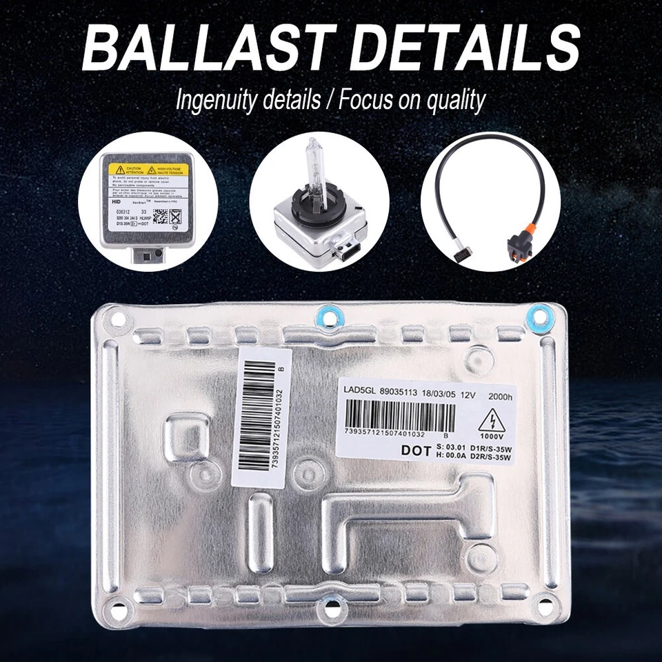 For LAD5GL AUDI Volvo A4 S4 Headlight Unit Hid Xenon Ballast & D1s Bulb 89035113 - Imagem 2 de 4