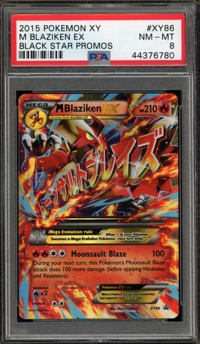 Pokemon M Blaziken EX Black Star Promos XY86 PSA 8