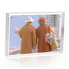 Acrylic Photo Frames 3.5x5 Double Side Magnets Picture Frame, Magnetic Picture 