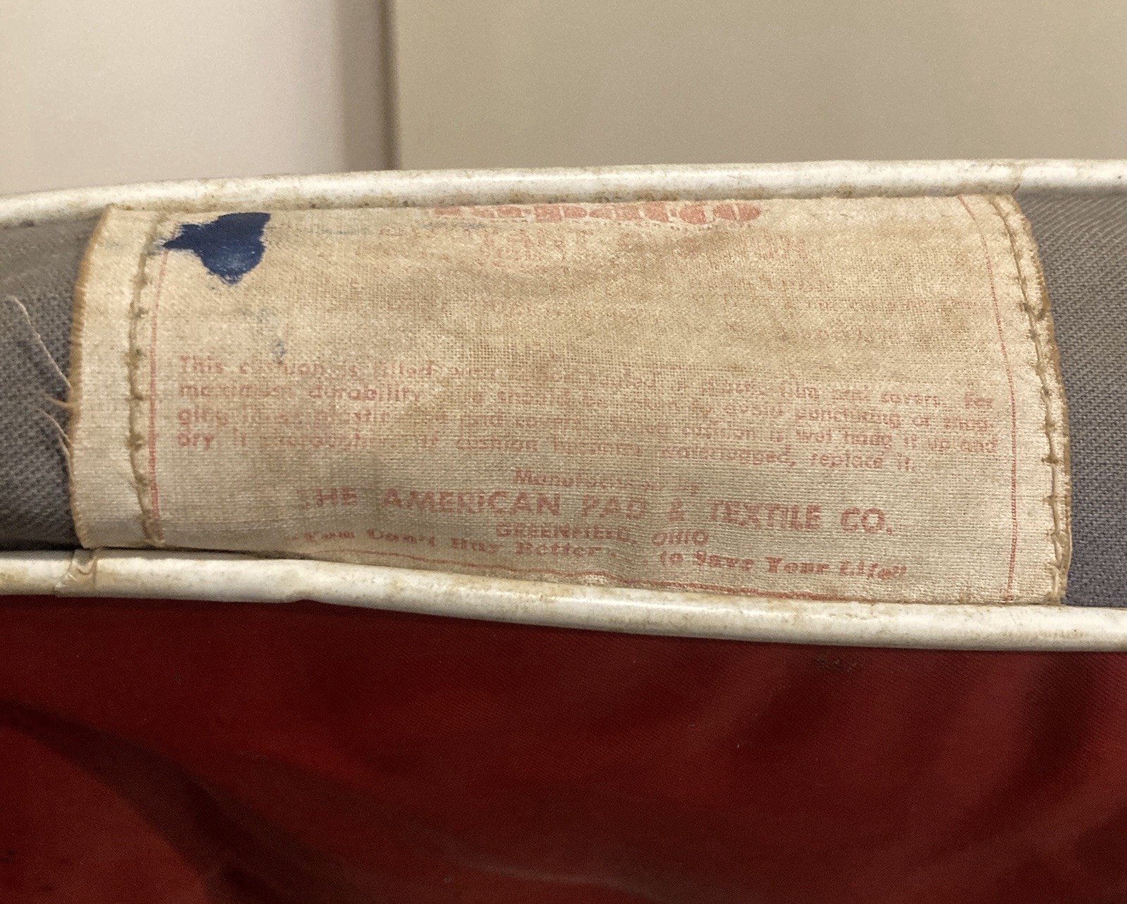 Vtg Safticraft Advertising Boat Seat Cushion E.W.&A.P. DUPONT INC Morgan City La