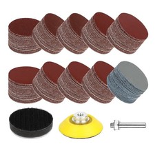 303x 2in Sanding Disc Sandpaper Hook Loop Sander w/Backer Pad & M6 Drill Adapter