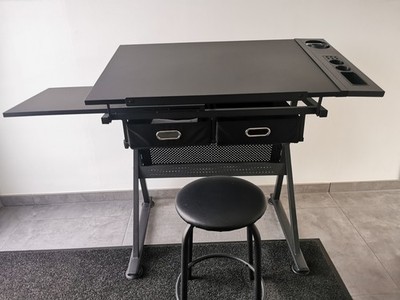 Yaheetech Zeichentisch + Stuhl