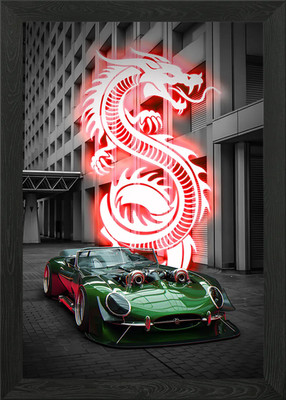 Jaguar E Type Gerahmtes Wandbild Poster Leinwanddruck Bild