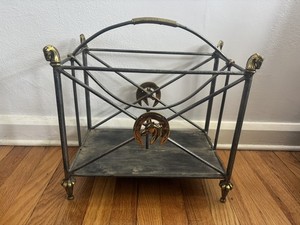 Maitland Smith Horse Equestrian Magazine Rack Stand Holder