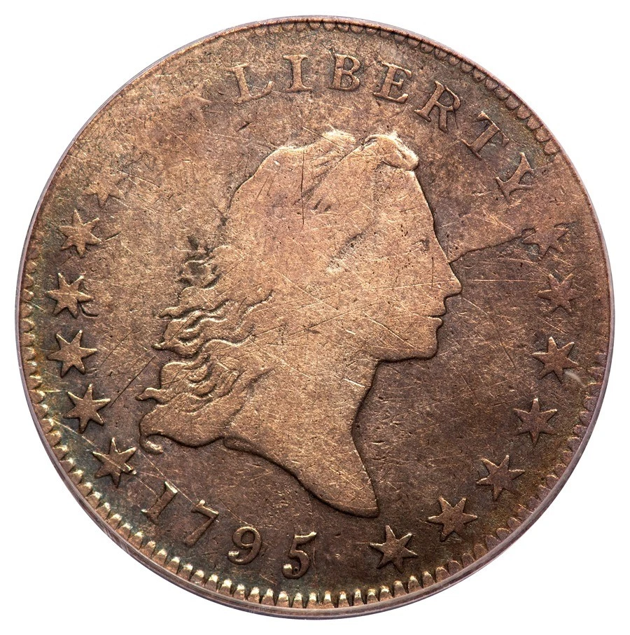 1795 O-127A R6 T-23 50C Small Head Flowing Hair Half Dollar PCGS VG10