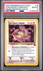 2000 POKEMON PROMO BLACK STAR POKEMON LEAGUE #18 TEAM ROCKET'S MEOWTH PSA 8