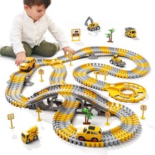 Toddlers Construction Race Tracks Toys Gifts for 3 4 5 6 Years Old Boys Kids,...