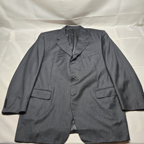 Manteau de sport blazer rayé homme Canali 3 boutons super années 120 50L noir - Photo 1/13