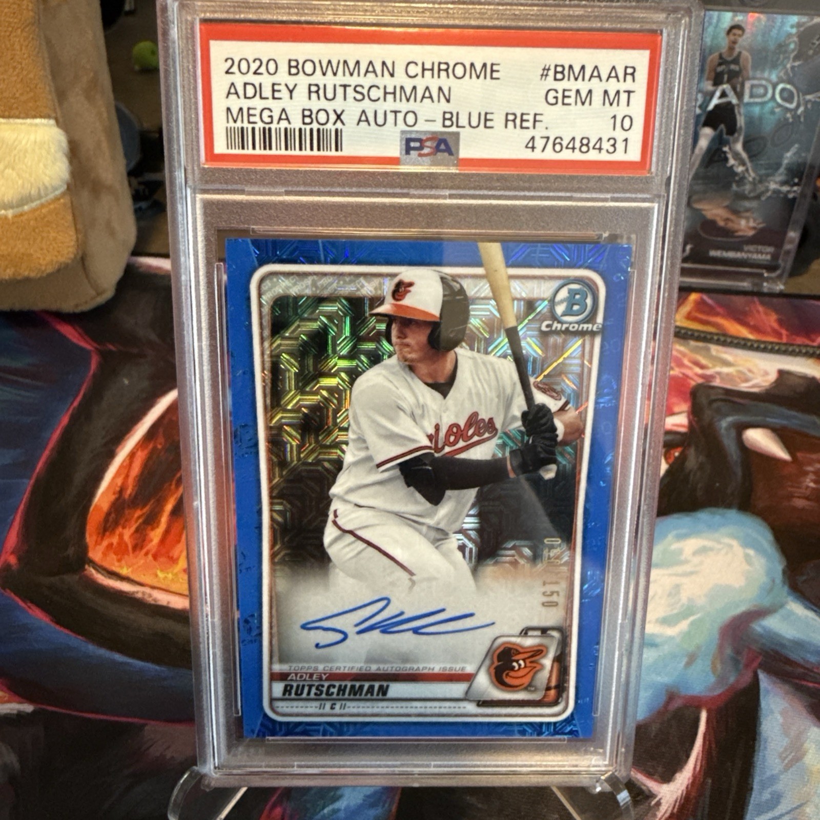 2020 Bowman Chrome Adley Rutschman Auto Blue Refractor /150 PSA 10 RC